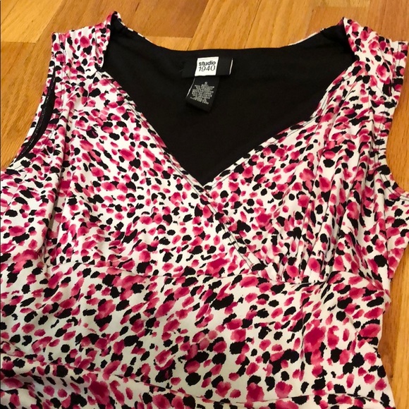 Pink, Black and White Studio 1940 Dress Size Small - Picture 8 of 12
